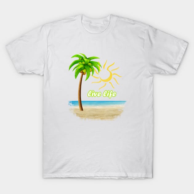 Beach T-Shirt by ART&LINES